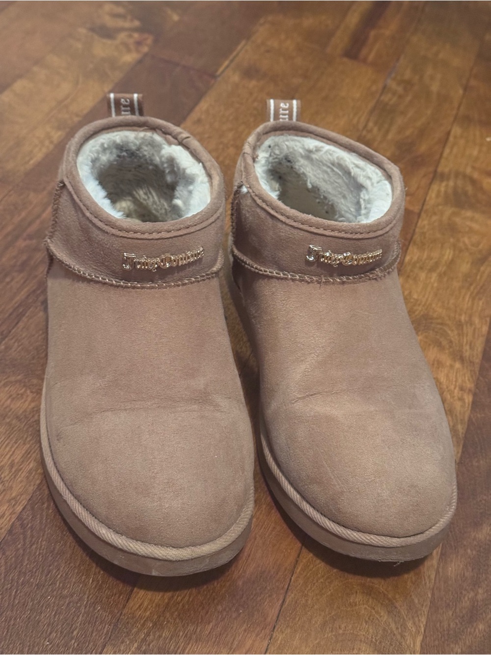 Juicy Couture Tan Faux-Suede Fleece-Lined Boots